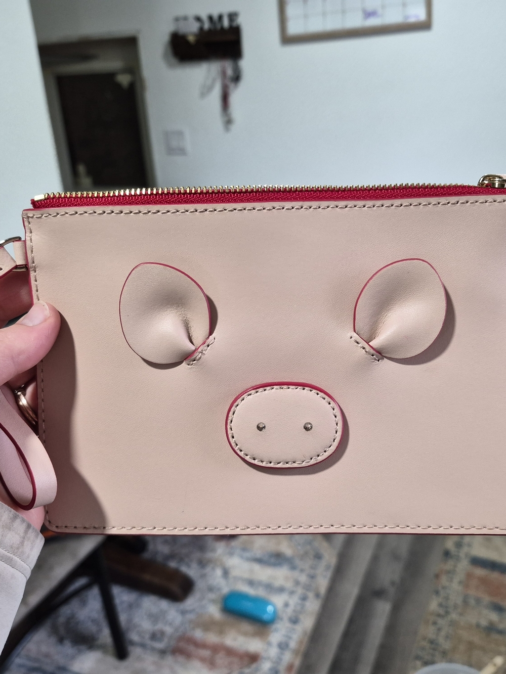 kate spade Pink Pig Wristlet Clutch